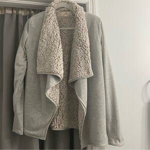 THREAD & SUPPLY Soft Gray Sherpa Jacket Small